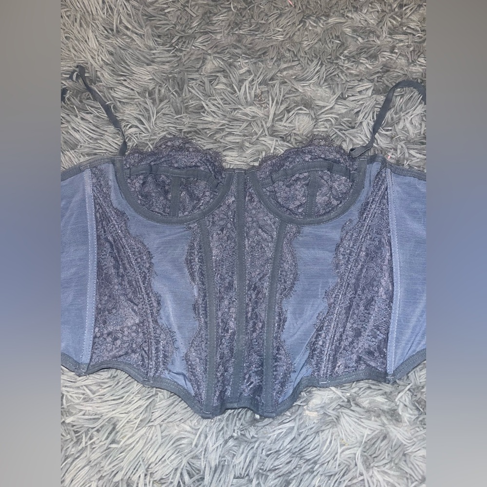 Urban Outfitters Blue Corset with lace details